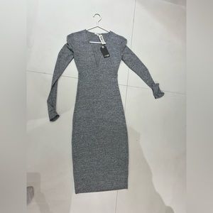 Wilfred free soft grey longsleeve midi dress. Size XS.